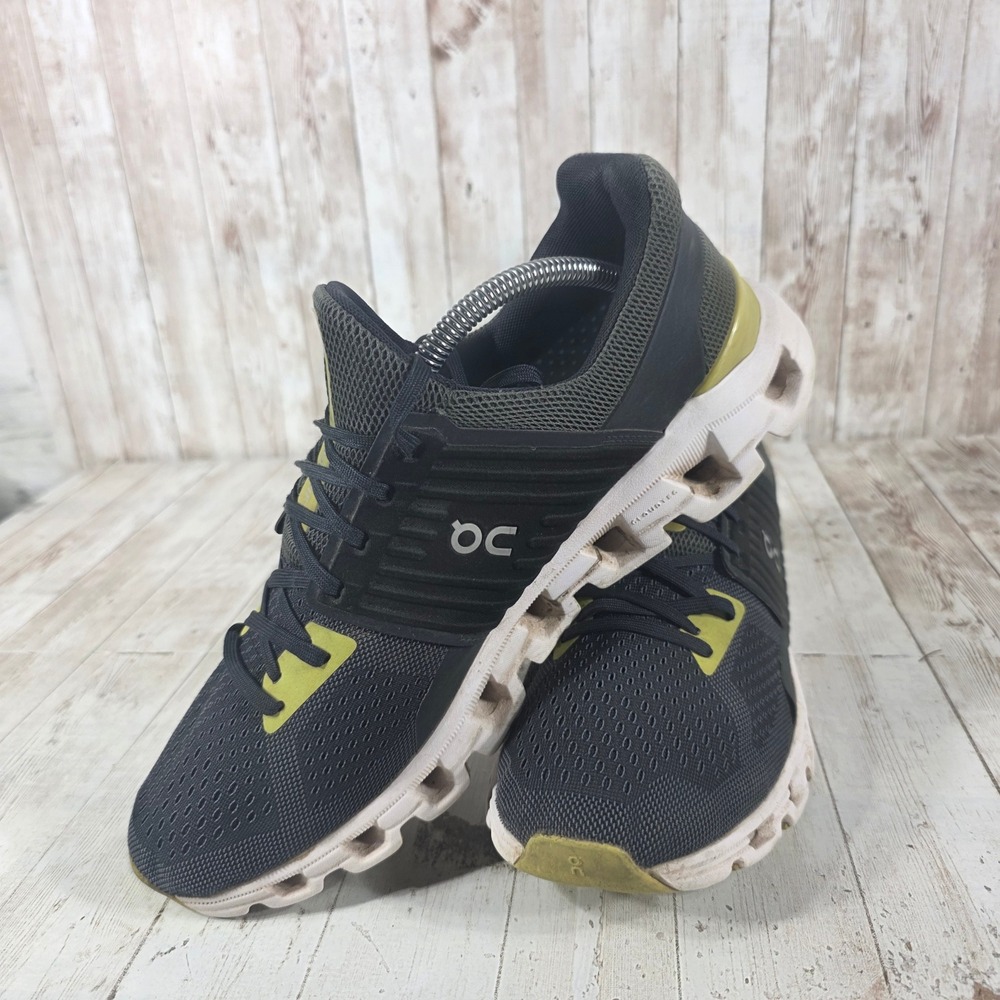 On Cloudswift Mens Running Shoes Black Rock Lime Green 41.99227 Size 10.5 - Picture 5 of 8
